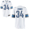 Men’s Detroit Lions #34 Zach Zenner White Road Stitched NFL Nike Game Jersey