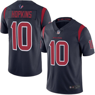 Texans #10 DeAndre Hopkins Navy Blue Men’s Stitched Football Limited Rush Jersey