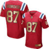 Nike Patriots #87 Rob Gronkowski Red Alternate Men’s Stitched NFL Elite Gold Jersey