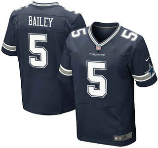 Men’s Dallas Cowboys #5 Dan Bailey Blue Home NFL Nike Elite Jersey