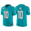 Men’s Miami Dolphins 2022 #10 Tyreek Hill Aqua With 2-star C Patch Vapor Untouchable Limited Stitched Football Jerse