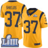 #37 Limited Sam Shields Gold Nike NFL Men’s Jersey Los Angeles Rams Rush Vapor Untouchable Super Bowl LIII Bound