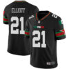 Men’s Dallas Cowboys #21 Ezekiel Elliott Black Mexico Vapor Limited Stitched Football Jersey