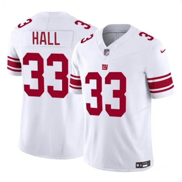 Men’s New York Giants #33 Hassan Hall White 2023 F.U.S.E. Vapor Untouchable Limited Football Stitched Jersey