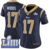 #17 Limited Robert Woods Navy Blue Nike NFL Home Women’s Jersey Los Angeles Rams Vapor Untouchable Super Bowl LIII Bound