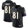 Nike Baltimore Ravens #81 Hayden Hurst Black Alternate Men’s Stitched NFL Vapor Untouchable Limited Jersey