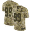 Nike Texans #99 J.J. Watt Camo Men’s Stitched NFL Limited 2018 Salute To Service Jersey