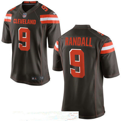 Men’s Cleveland Browns #9 Drew Stanton Brown Team Color Stitched NFL Nike Game Jersey