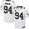 Men’s New Orleans Saints #94 Cameron Jordan White Road C Patch NFL Nike Elite Jersey