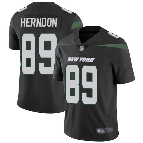 New York Jets #89 Chris Herndon Black Alternate Men’s Stitched Football Vapor Untouchable Limited Jersey