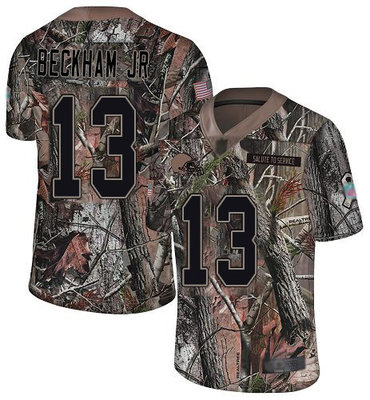 Men’s Cleveland Browns #13 Odell Beckham Jr Camo Stitched Football Limited Rush Realtree Jersey