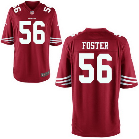 Men’s 2017 NFL Draft San Francisco 49ers #56 Reuben Foster Scarlet Red Team Color Stitched NFL Nike Game Jersey