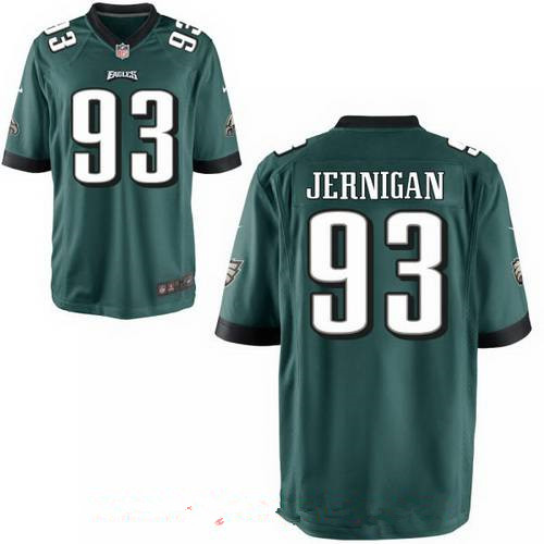 Men’s Philadelphia Eagles #93 Timmy Jernigan Midnight Green Team Color Stitched NFL Nike Elite Jersey