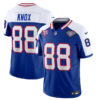 Men’s Buffalo Bills #88 Dawson Knox Blue White 2023 F.U.S.E. 75th Anniversary Throwback Vapor Untouchable Limited Football Stitched Jersey