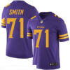 Men’s Minnesota Vikings #71 Andre Smith Purple 2016 Color Rush Stitched NFL Nike Limited Jersey