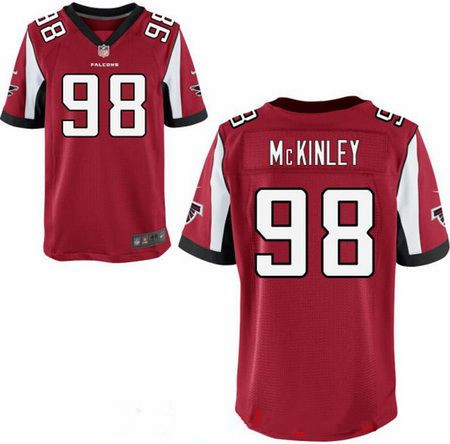 Men’s 2017 NFL Draft Atlanta Falcons #98 Takkarist McKinley Red Team Color Stitched NFL Nike Elite Jersey
