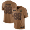 Men’s Las Vegas Raiders #98 Maxx Crosby 2023 Brown Salute To Service Limited Football Stitched Jersey