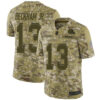 Men’s Cleveland Browns #13 Odell Beckham Jr Camo Stitched Football Limited 2018 Salute To Service Jersey