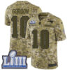 #10 Limited Josh Gordon Camo Nike NFL Youth Jersey New England Patriots 2018 Salute to Service Super Bowl LIII Bound