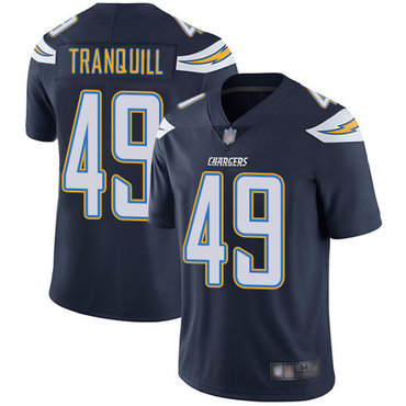 Chargers #49 Drue Tranquill Navy Blue Team Color Men’s Stitched Football Vapor Untouchable Limited Jersey