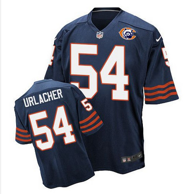 Nike Bears #54 Brian Urlacher Navy Blue Throwback Men’s Stitched NFL Elite Jersey