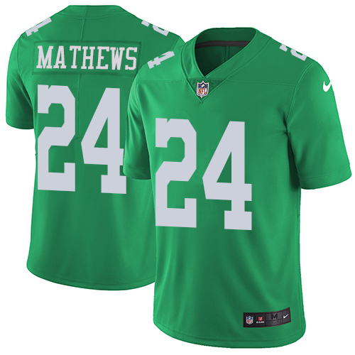 Nike Philadelphia Eagles #24 Ryan Mathews Green Men’s Stitched NFL Limited Rush Jersey