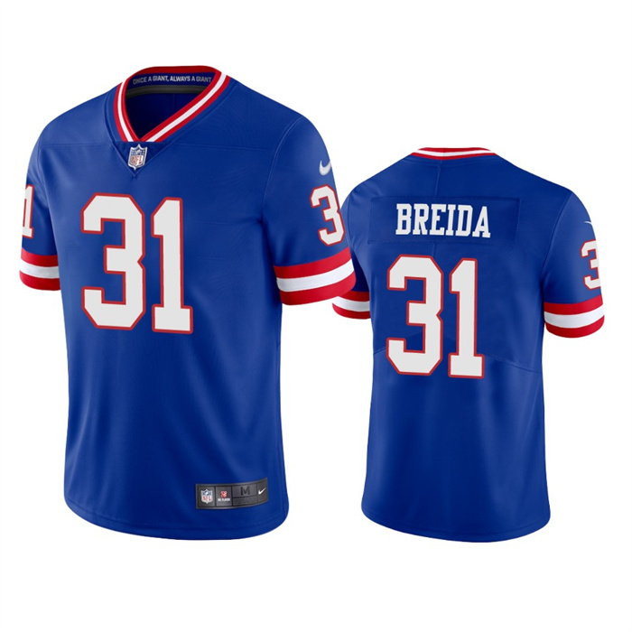 Men’s New York Giants #31 Matt Breida Royal Classic Vapor Limited Stitched Jersey