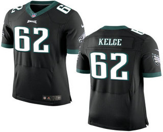Men’s Philadelphia Eagles #62 Jason Kelce NEW Black Alternate Stitched NFL Nike Elite Jersey