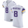 Men’s Nike Minnesota Vikings #8 Sam Bradford White Stitched NFL Vapor Untouchable Elite Jersey
