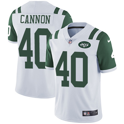 Nike New York Jets #40 Trenton Cannon White Men’s Stitched NFL Vapor Untouchable Limited Jersey