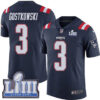 Men’s New England Patriots #3 Stephen Gostkowski Navy Blue Nike NFL Rush Vapor Untouchable Super Bowl LIII Bound Limited Jersey