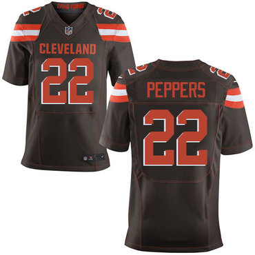 Nike Cleveland Browns #22 Jabrill Peppers Brown Team Color Men’s Stitched NFL New Elite Jersey