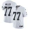 Men’s Nike Raiders #77 Kolton Miller White Stitched NFL Vapor Untouchable Limited Jersey