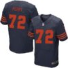 Men’s Chicago Bears #72 William Perry Navy Blue With Orange Retired Player NFL Nike Elite Jersey