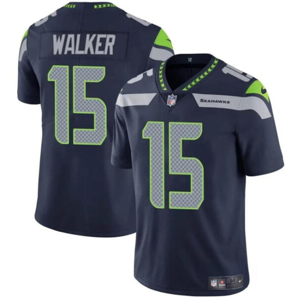 Men’s Seattle Seahawks #15 P.J. Walker Navy Vapor Limited Football Stitched Jersey