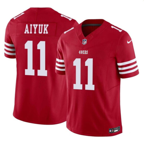 Men’s San Francisco 49ers #11 Brandon Aiyuk Red 2023 F.U.S.E. Vapor Limited Football Stitched Jersey