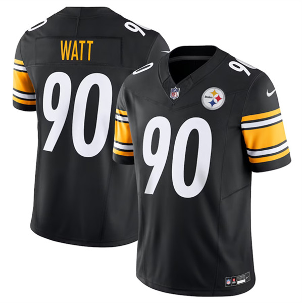 Men’s Pittsburgh Steelers #90 T.J. Watt Black 2023 F.U.S.E. Vapor Untouchable Limited Stitched Jersey