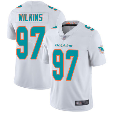 Dolphins #97 Christian Wilkins White Men’s Stitched Football Vapor Untouchable Limited Jersey