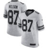 Nike Green Bay Packers #87 Jordy Nelson Gray Men’s Stitched NFL Limited Gridiron Gray II Jersey