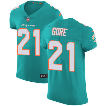 Nike Miami Dolphins #21 Frank Gore Aqua Green Team Color Men’s Stitched NFL Vapor Untouchable Elite Jersey