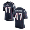 Men’s New England Patriots #47 Glenn Gronkowski Navy Blue Team Color Stitched NFL Nike Elite Jersey