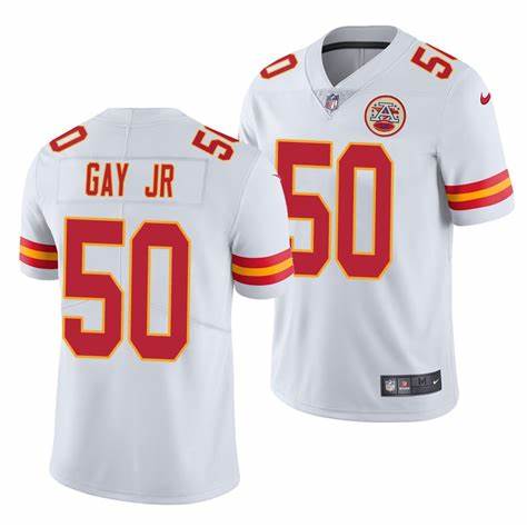 Men’s Kansas City Chiefs #50 Willie Gay Jr. White Vapor Untouchable Limited Stitched Football Jersey