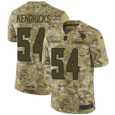 Nike Vikings #54 Eric Kendricks Camo Men’s Stitched NFL Limited 2018 Salute To Service Jersey