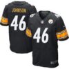 Men’s Pittsburgh Steelers #46 Will Johnson Black Team Color NFL Nike Elite Jersey