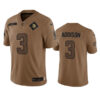 Men’s Minnesota Vikings #3 Jordan Addison 2023 Brown Salute To Service Limited Football Stitched Jersey