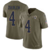Nike Rams #4 Greg Zuerlein Olive Men’s Stitched NFL Limited 2017 Salute To Service Jersey