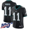 Eagles #11 Carson Wentz Black Alternate Men’s Stitched Football 100th Season Vapor Limited Jersey