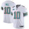 Men’s Miami Dolphins 2022 #10 Tyreek Hill White With 2-star C Patch Rush Color Stitched Football Jerse