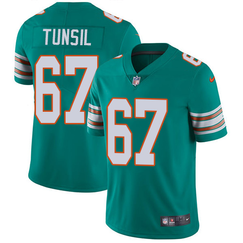 Nike Miami Dolphins #67 Laremy Tunsil Aqua Green Alternate Men’s Stitched NFL Vapor Untouchable Limited Jersey