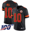 Kansas City Chiefs #10 Tyreek Hill Black Men’s Stitched Football Limited Rush 100th Season Jersey